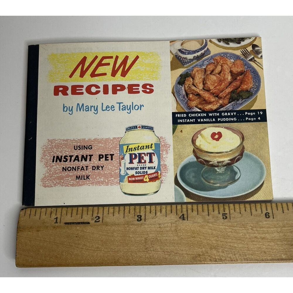 1955 Instant Pet Nonfat Dry Milk New Recipes by Mary Lee Taylor Recipe Booklet‎